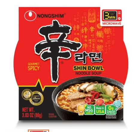 Nongshim Shin Ramyun Bowl Noodle Soup 3.03oz(86g) 12 Cups - Anytime Basket