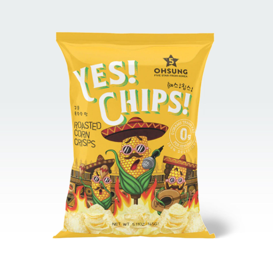 Ohsung Yes! Chips! Roasted Corn Crisps 5.11oz(145g) - Anytime Basket