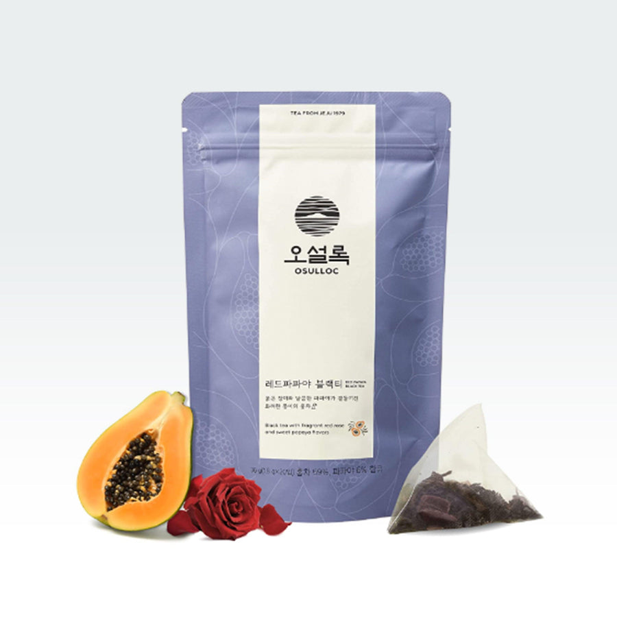 Osulloc Red Papaya Black Tea 0.63oz(0.06 X 10 Tea Bags) - Anytime Basket