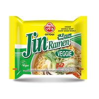 Ottogi Jin Ramen Veggie, Veggie Noodle Soup 3.88oz(110g) x 4 Packs - Anytime Basket