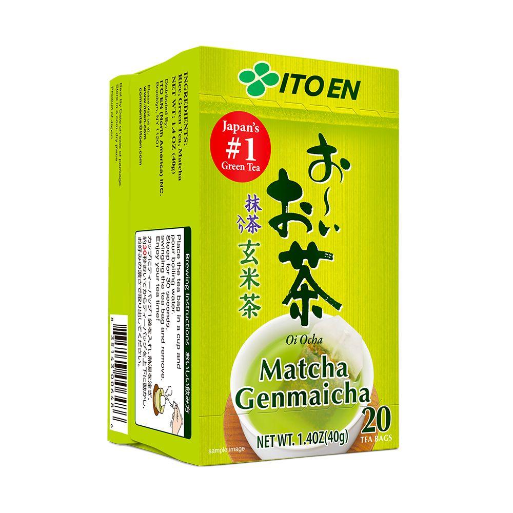 ITO EN Oi Ocha Genmai Tea Tea Bags 0.07oz(2g) 20 Tea Bags - Anytime Basket