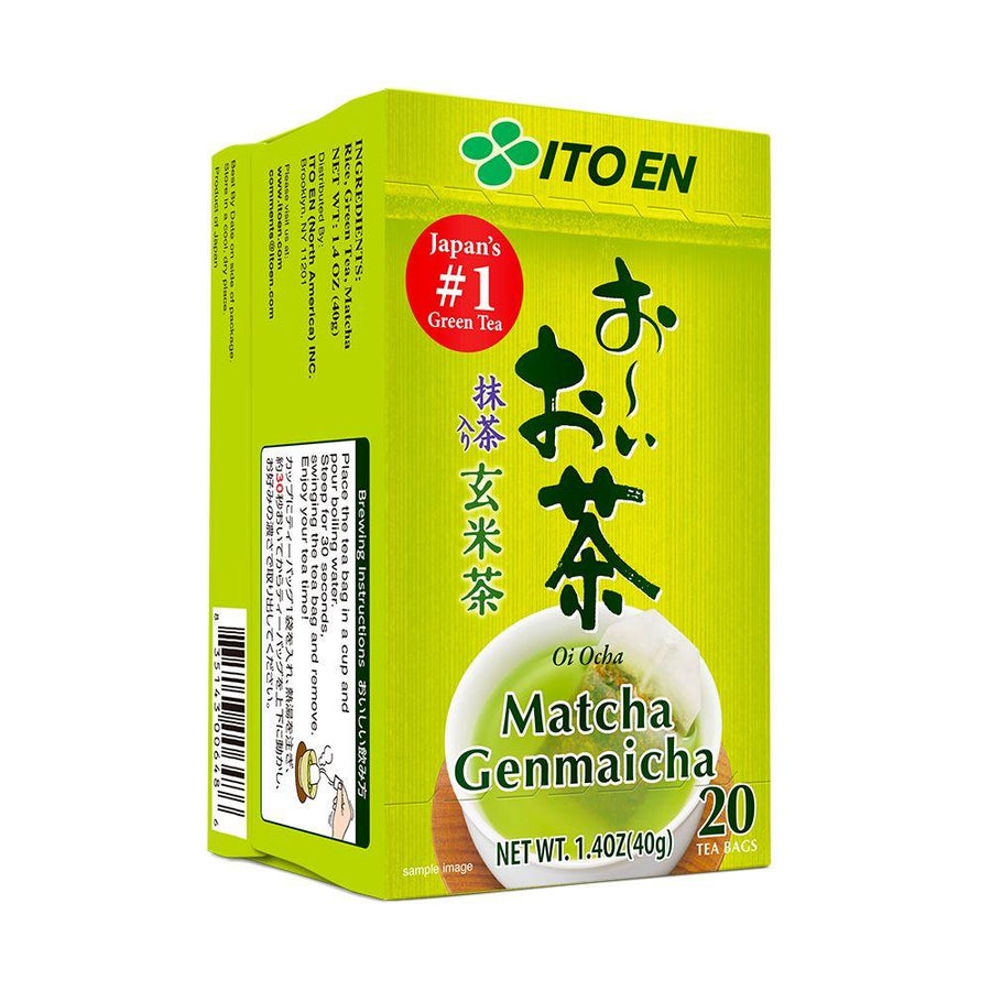 ITO EN Oi Ocha Genmai Tea Tea Bags 0.07oz(2g) 20 Tea Bags - Anytime Basket