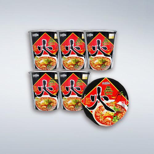 Paldo Hwa Noodle Soup Cup Hot & Spicy Flavor 2.29oz(65g) x 6 Cups - Anytime Basket