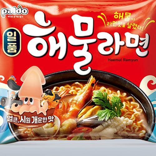 Paldo Spicy Seafood Noodle Soup 4.2oz(120g) x 5 Packs - Anytime Basket