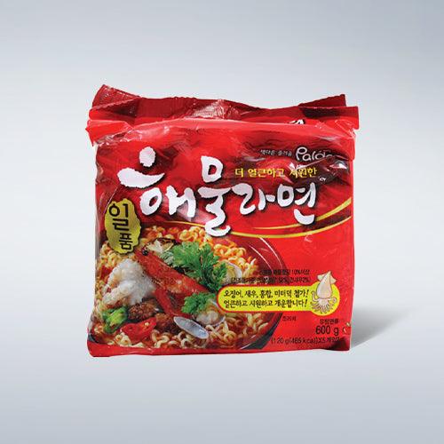 Paldo Spicy Seafood Noodle Soup 4.2oz(120g) x 5 Packs - Anytime Basket