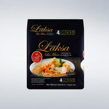 Prima Taste Laksa Coconut Curry Lamian Noodles 6.56oz(186g) x 4 Packs - Anytime Basket