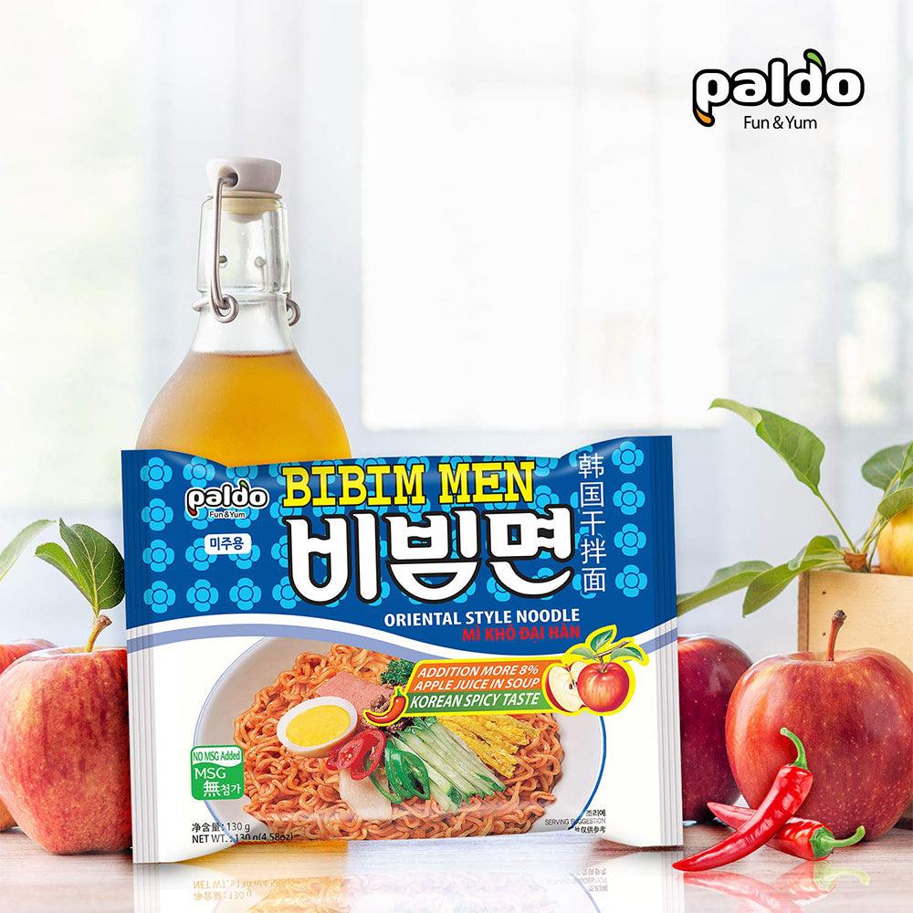 Paldo Fun & Yum Bibim Men Instant Cold Noodles 4.58oz(130g) x 5 Packs - Anytime Basket