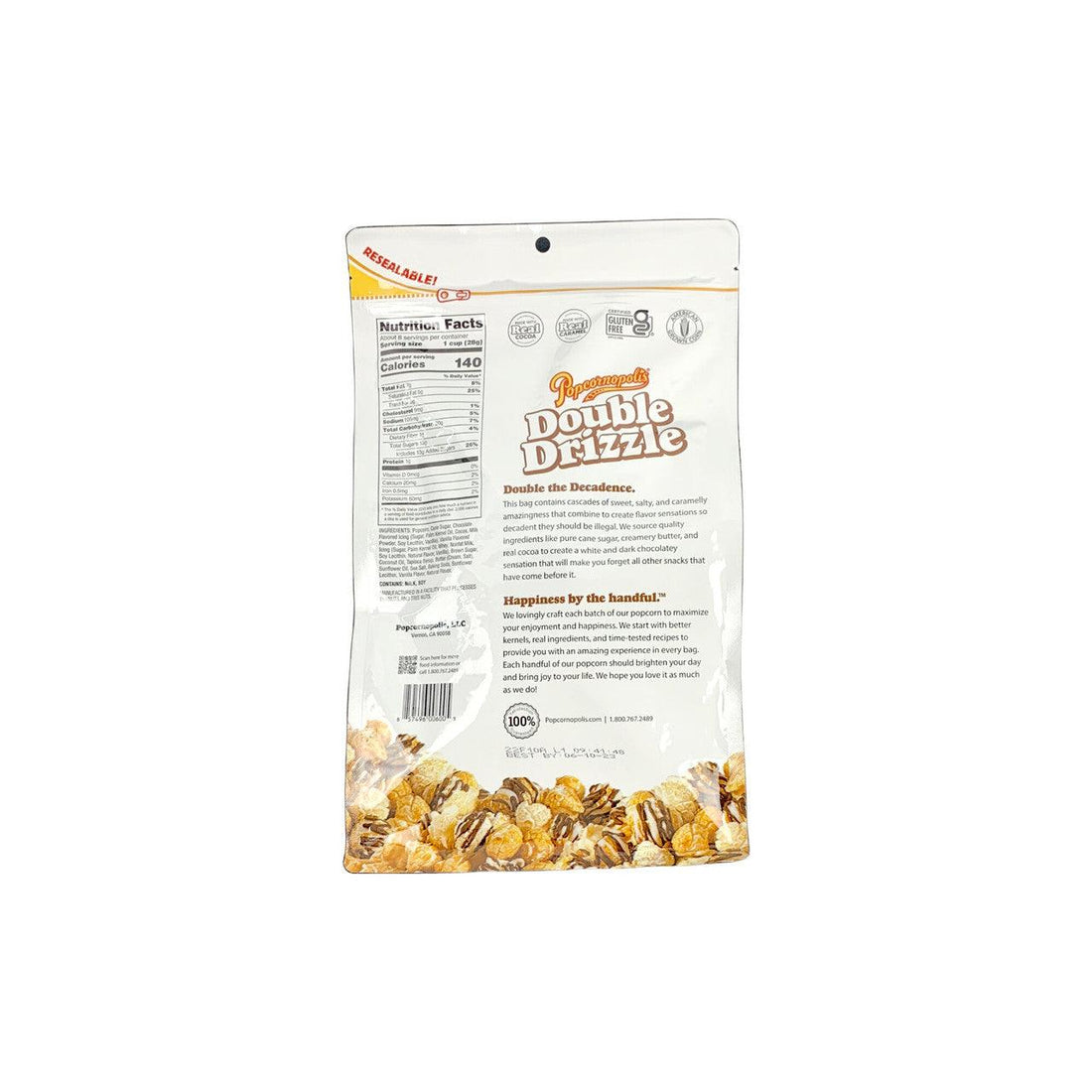 Popcornopolis Double Drizzle Caramel & Kettle 7.5oz(212g) - Anytime Basket