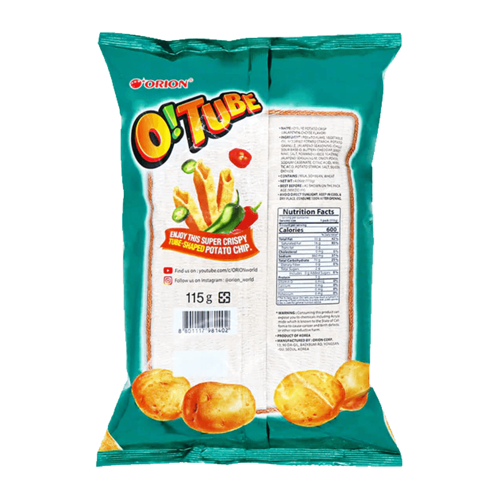 Orion Potato O'Tube Jalapeno 4.06oz(115g) - Anytime Basket