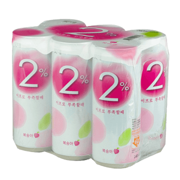 Lotte Refreshing Water 2% Peach 8.12 fl.oz(240ml) - Anytime Basket