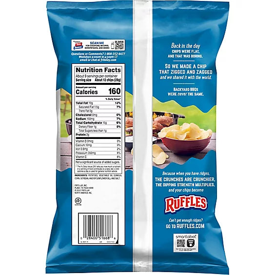 Ruffles Potato Chips Original - 8.5 OZ