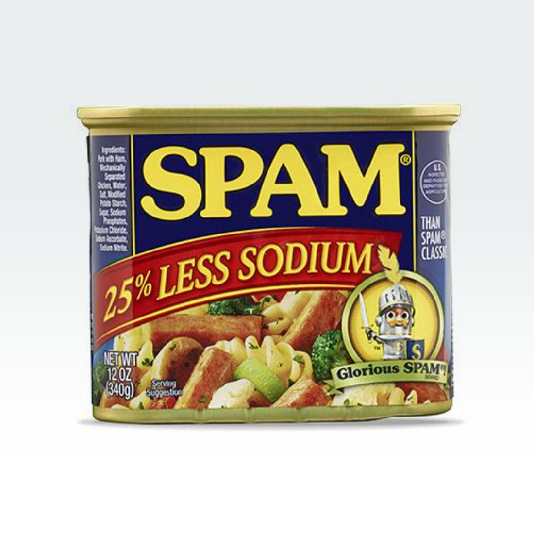 Spam 25% Less Sodium 12oz(340g) - Anytime Basket