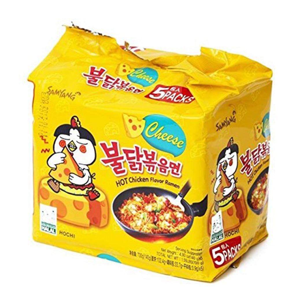 Samyang Buldak Chicken Cheese Flavor 4.93oz(140g) x 5 Packs - Anytime Basket