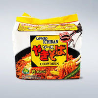 Sapporo Ichiban Chow Mein Family pack 3.6oz(102g) x 5 Packs - Anytime Basket
