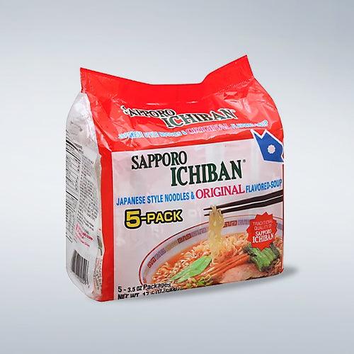 Sapporo Ichiban Original Flavored-Soup Family pack 3.5oz(100g) x 5 Packs - Anytime Basket