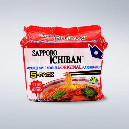 Sapporo Ichiban Original Flavored-Soup Family pack 3.5oz(100g) x 5 Packs - Anytime Basket