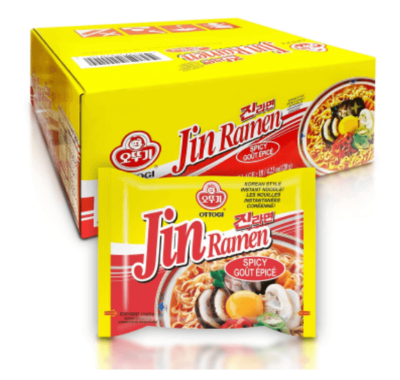 Jin Ramen Hot Flavor 4.23oz(120g) 18 Packs - Anytime Basket