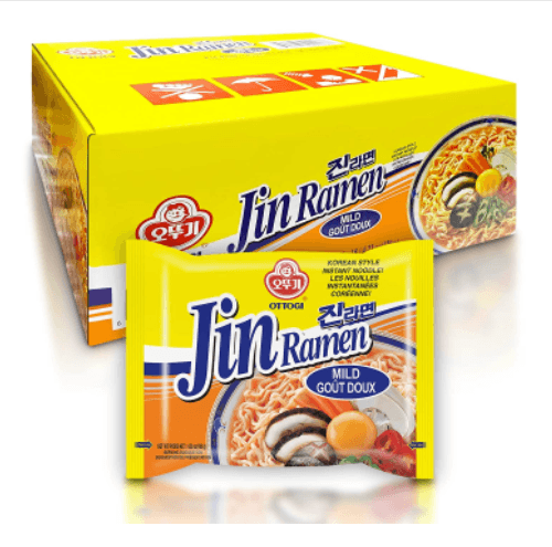 Ottogi Jin Ramen Mild Flavor 4.23oz(120g) x 18 Packs - Anytime Basket
