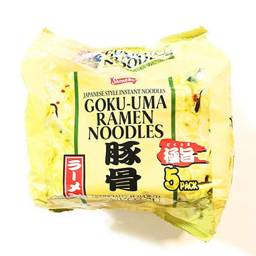 Shirakiku Japanese Style Instant Noodles Tonkotsu Flavor 3.35oz(95g) x 5 Packs - Anytime Basket