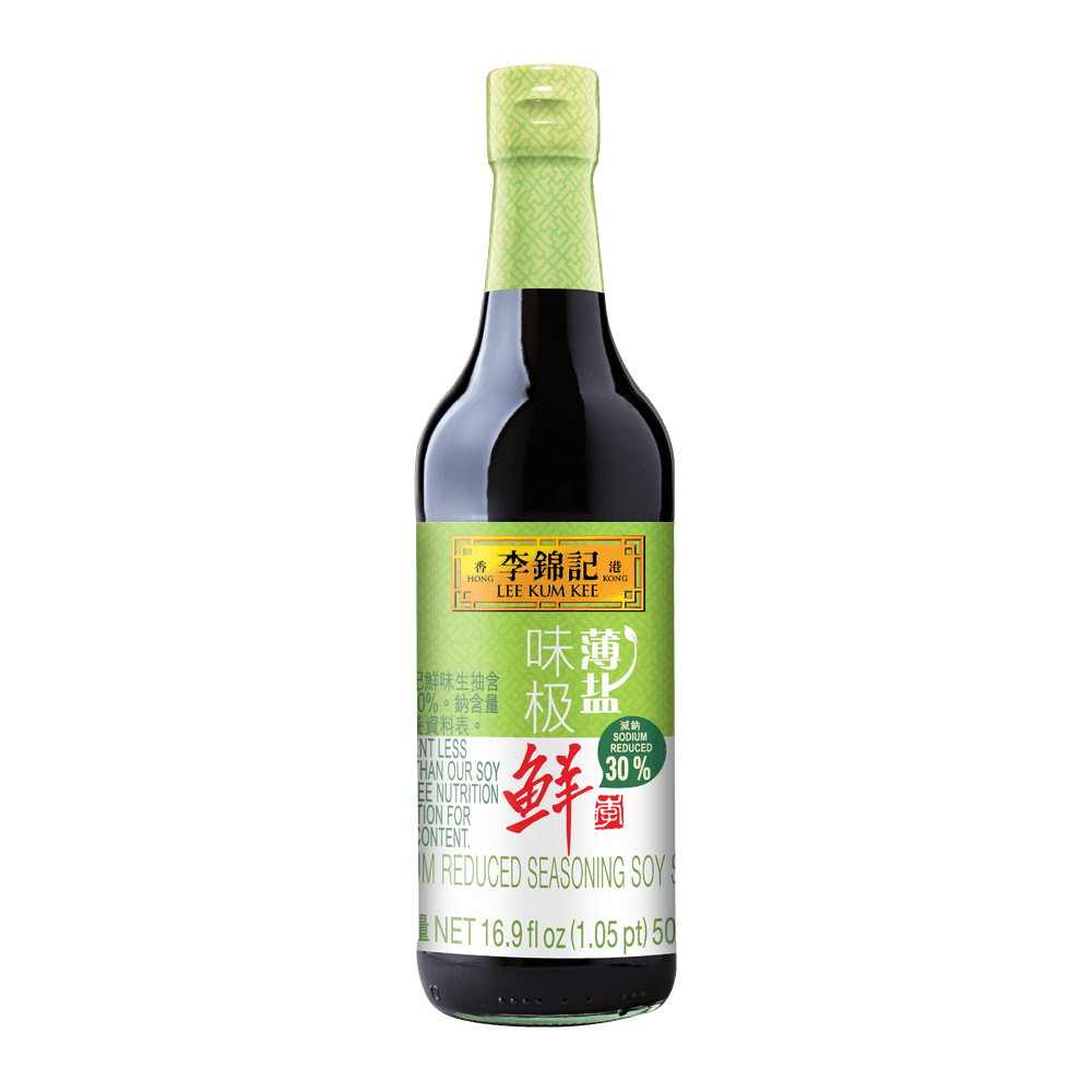 Lee Kum Kee Sodium Reduced Seasoning Soy 16.9 fl.oz(500ml) - Anytime Basket