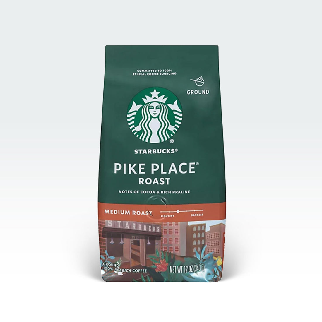 Starbucks Pike Place Roast 100% Arabica Medium Roast Ground Coffee Bag - 12 Oz