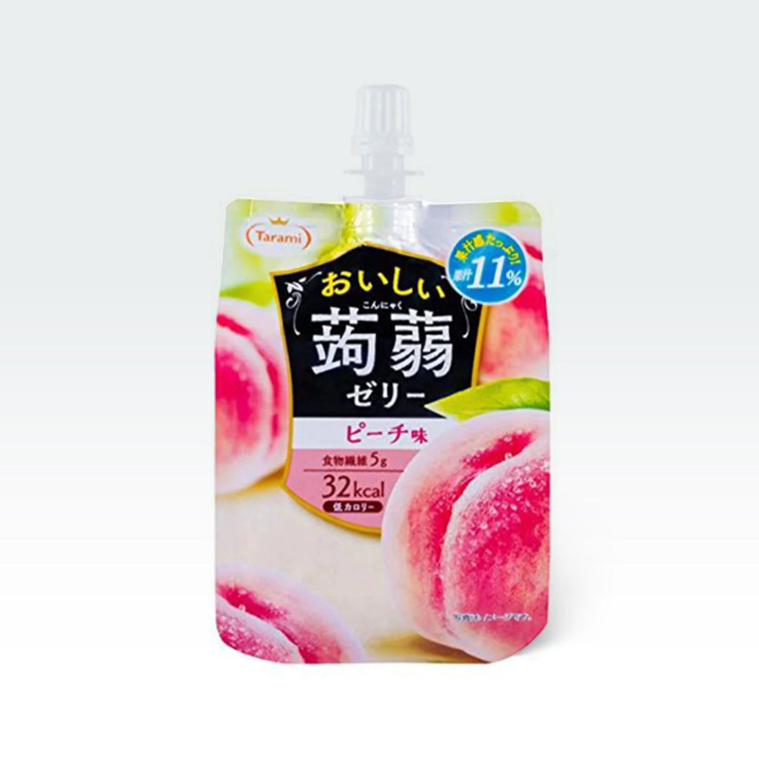 Tarami Oishii Konjac Jelly Peach 5.29oz(150g) - Anytime Basket