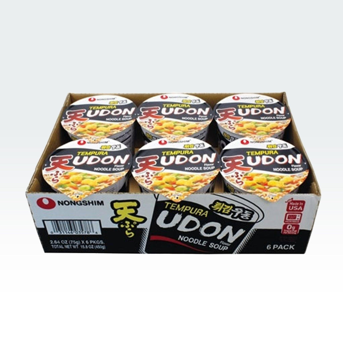 Tempura Udon Cup Noodle Cup 2.6oz(75g) x 6 Cups - Anytime Basket