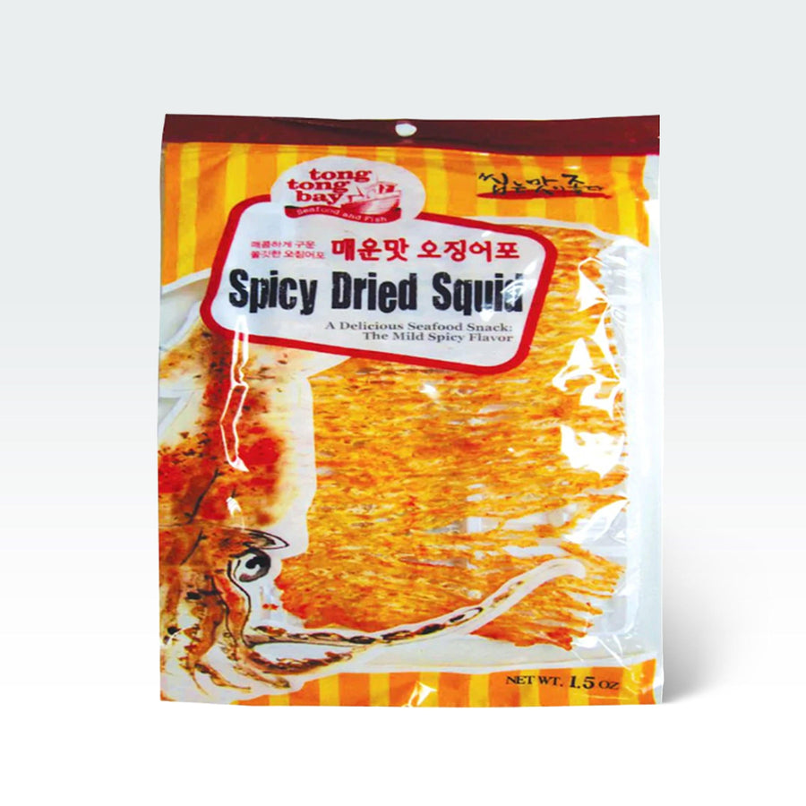 Tong Tong Bay Spicy Dried Squid 1.5oz(43g) - Anytime Basket