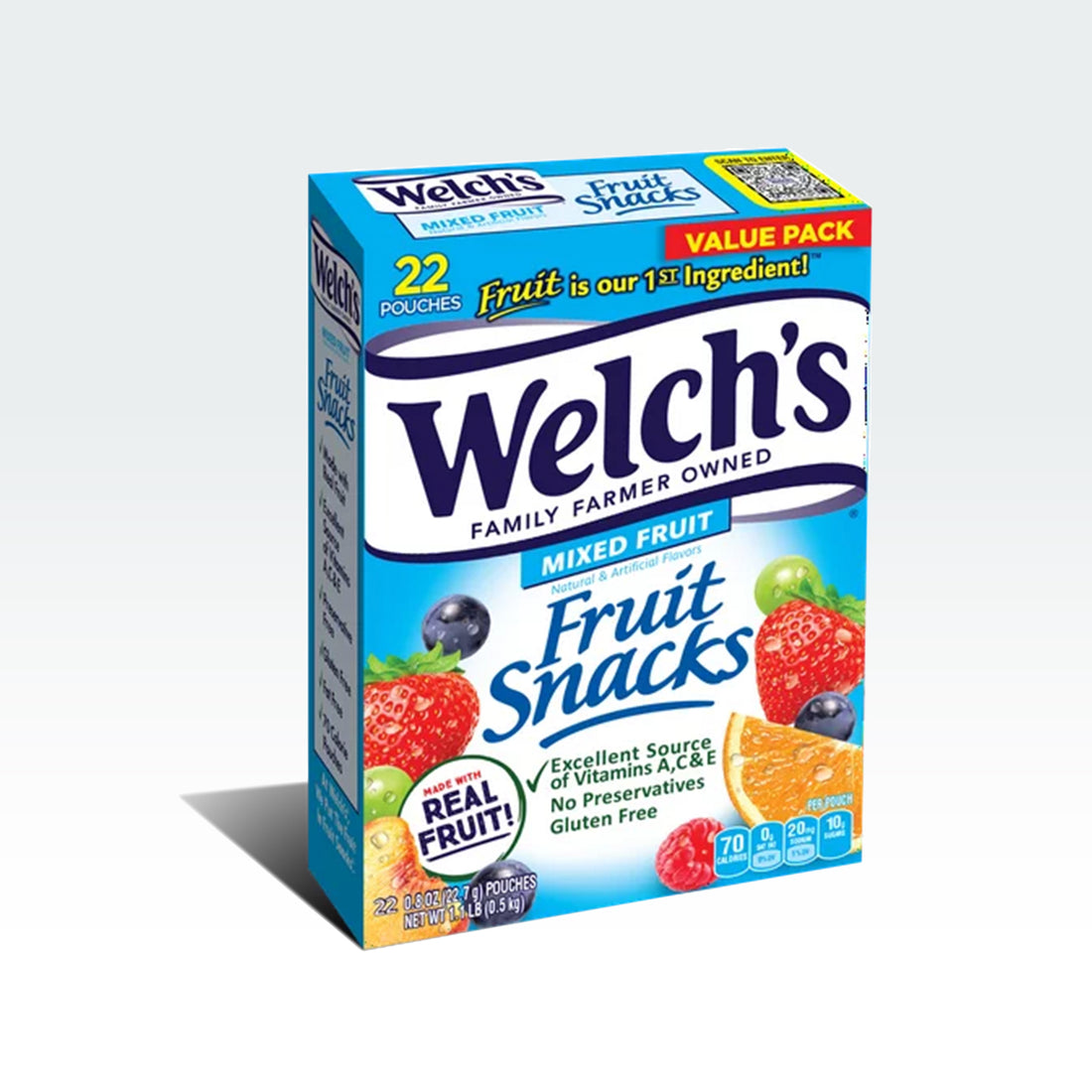 WELCH'S Fruit Snacks Mixed Fruit 0.8 oz, 22 ct