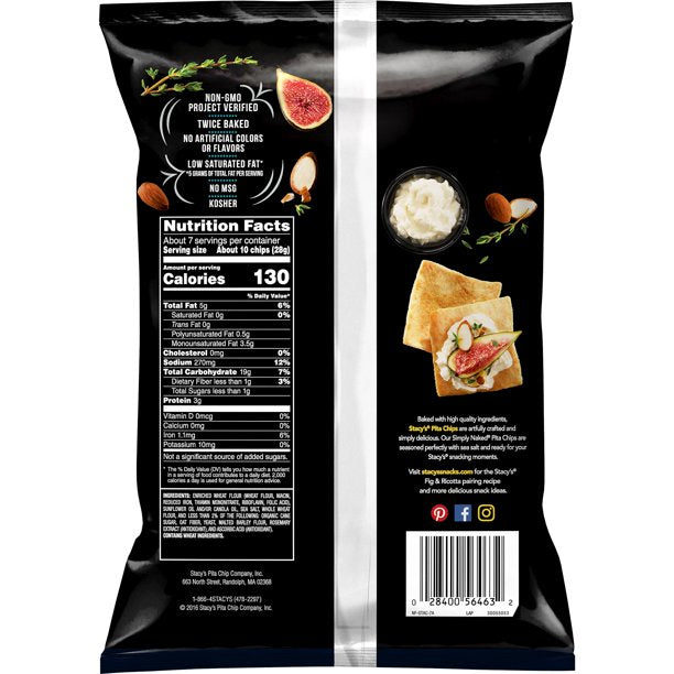 Stacy's Simply Naked Baked Pita Chips 7.33 oz.