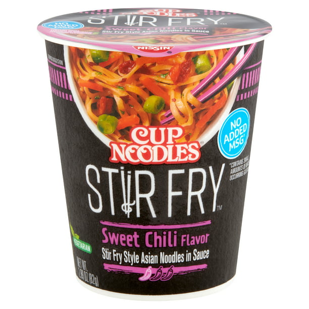 Nissin Cup Noodles Stir Fry Sweet Chili Flavor Noodles, 2.89 oz