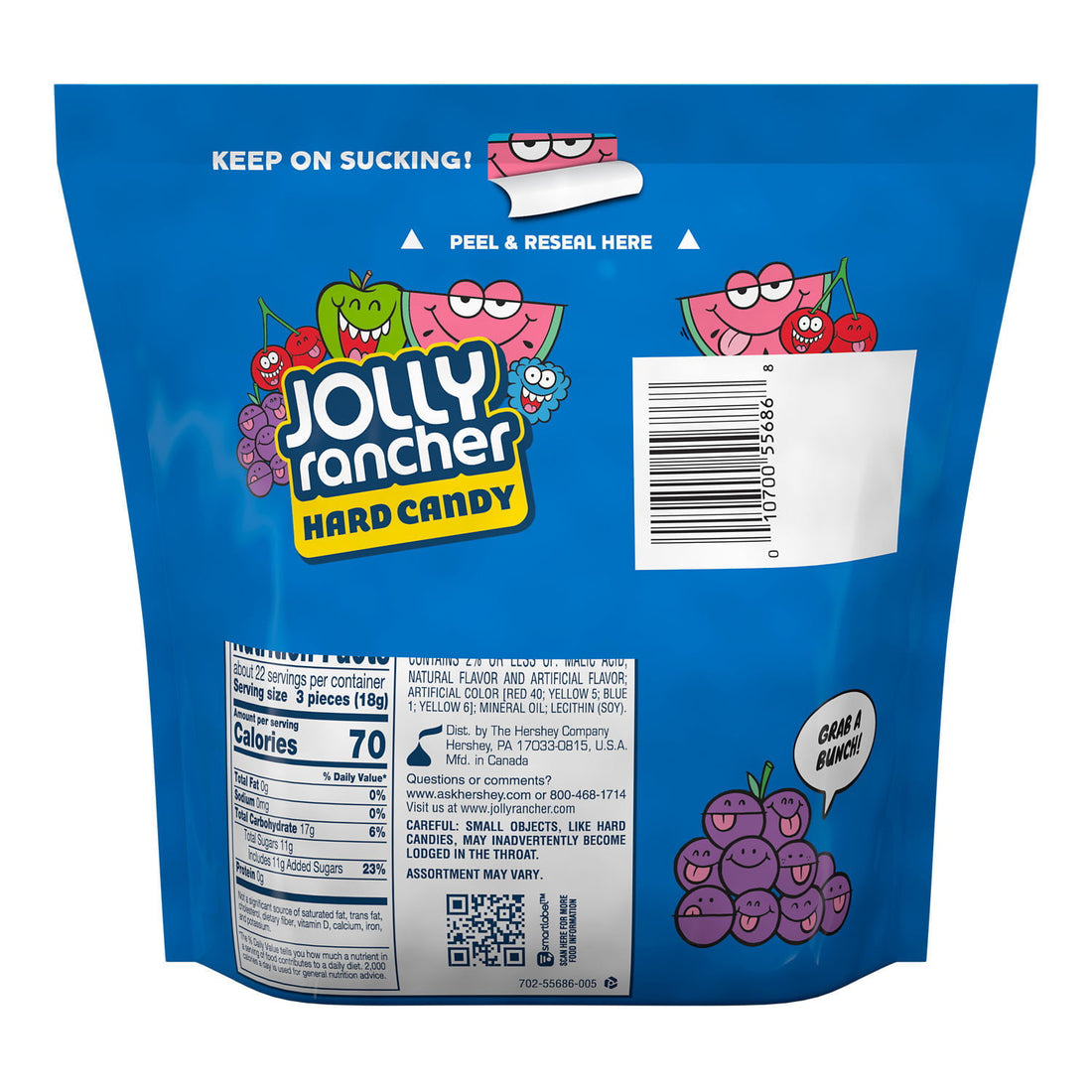 JOLLY RANCHER Assorted Fruit Flavored Hard, Easter Candy Resealable Bag, 14 oz