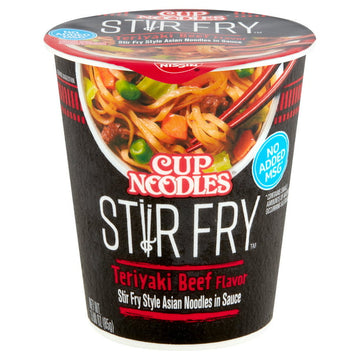 Nissin Cup Noodles Stir Fry Teriyaki Beef Flavor Noodles, 3.00 oz