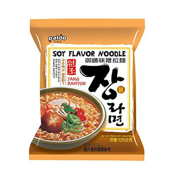 Paldo Jang Soy Flavor Noodle Ramen 4.23oz(120g) x 5 Packs - Anytime Basket