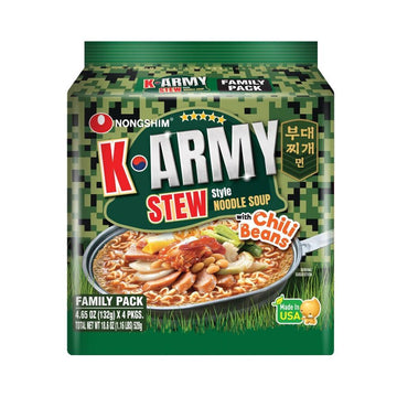 Nongshim K-Army Stew 4.65oz(132g) x 4 Packs - Anytime Basket